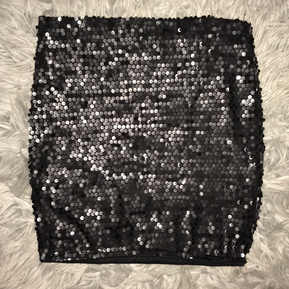 Black Sequin Skirt